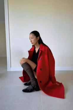 New ABRIGO OVERSIZE MEZCLA LANA MANTECO ZW COLLECTION Mujer Abrigos / Anoraks