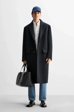 Discount ABRIGO OVERSIZED FIT Hombre Cazadoras|Abrigos / Gabardinas