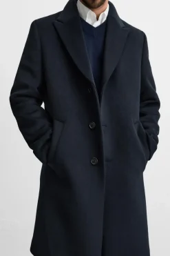 Best ABRIGO PAÑO CON LANA Hombre Cazadoras|Abrigos / Gabardinas