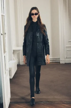 Fashion ABRIGO PIEL 100% EFECTO CRINKLE ZW COLLECTION Mujer Abrigos / Anoraks