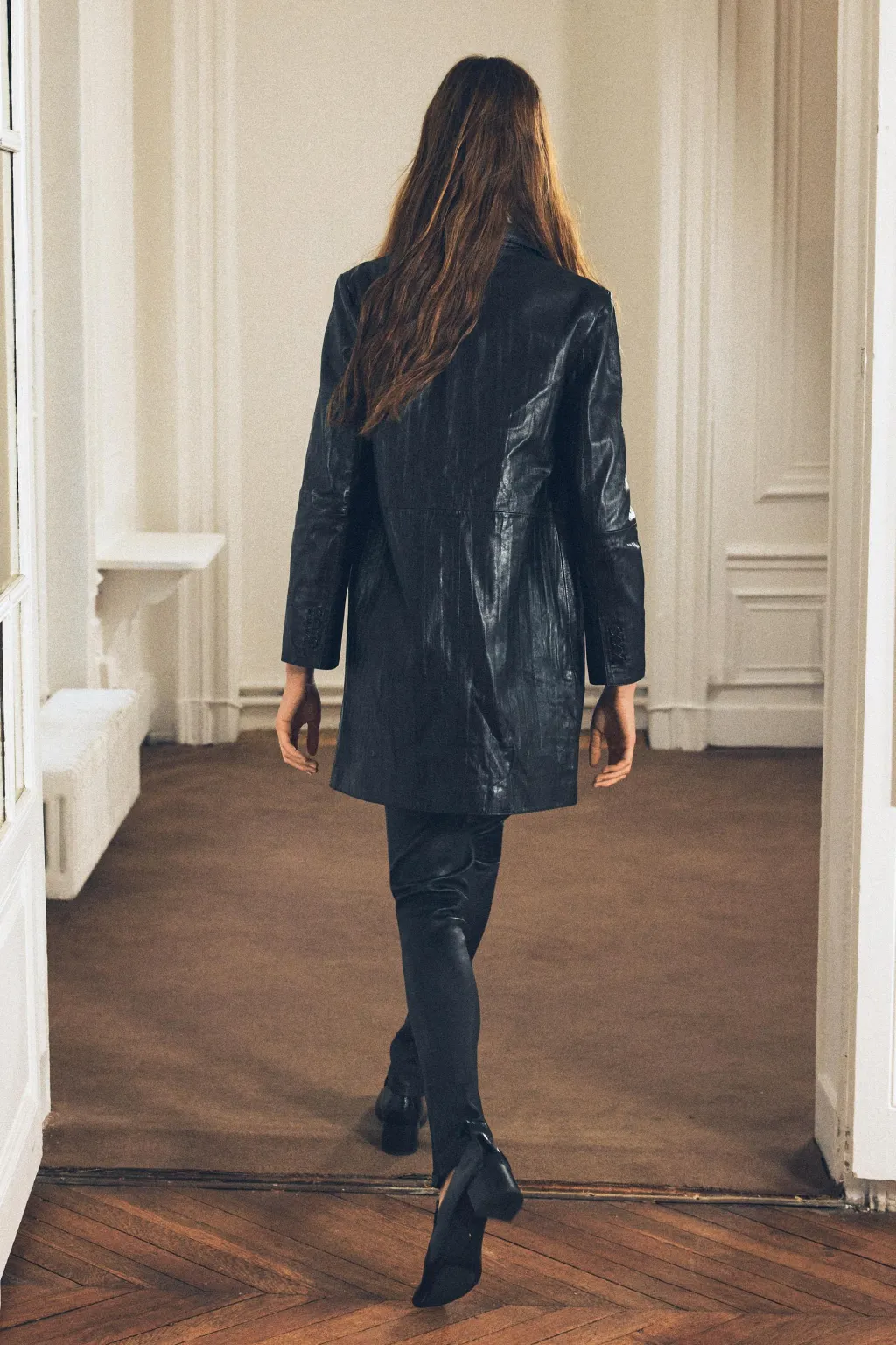 Fashion ABRIGO PIEL 100% EFECTO CRINKLE ZW COLLECTION Mujer Abrigos / Anoraks