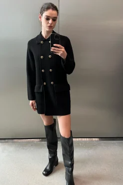 Online ABRIGO PUNTO 100% LANA Mujer Cárdigan / Jerséis|Punto