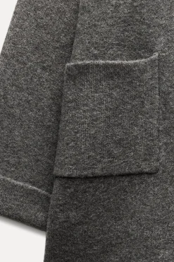 Outlet ABRIGO PUNTO BOLSILLOS PLASTRÓN Mujer Abrigos / Anoraks|Cárdigan / Jerséis