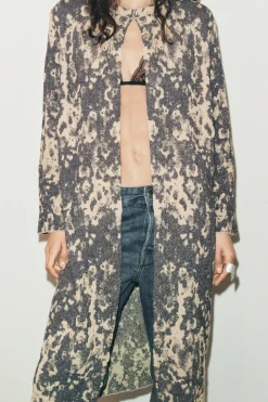 Best ABRIGO PUNTO JACQUARD Mujer Abrigos / Anoraks|Cárdigan / Jerséis