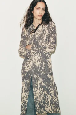 Best ABRIGO PUNTO JACQUARD Mujer Abrigos / Anoraks|Cárdigan / Jerséis