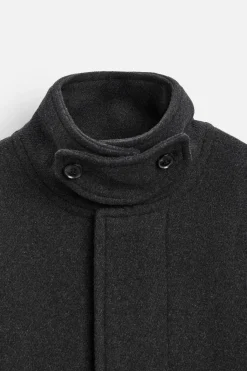 Clearance ABRIGO RELAXED FIT CON LANA Hombre Cazadoras|Abrigos / Gabardinas