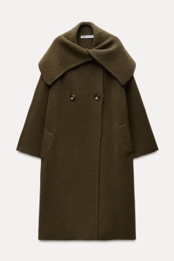 Discount ABRIGO SOLAPA ANCHA 100% LANA Mujer Abrigos / Anoraks|Cárdigan / Jerséis