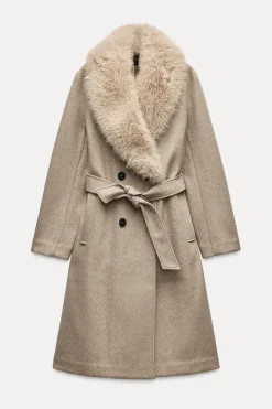 Clearance ABRIGO SOLAPA EFECTO PELO Mujer Abrigos / Anoraks