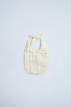 Niños ZARA Accesorios / Zapatos / 0 - 14 Años<BABERO PUNTILLA BORDADO