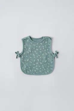 Niños ZARA 6 - 18 Meses·Accesorios / Calcetines|Accesorios / Zapatos / 0 - 14 Años<BABERO XL TEXTURA HOJITAS