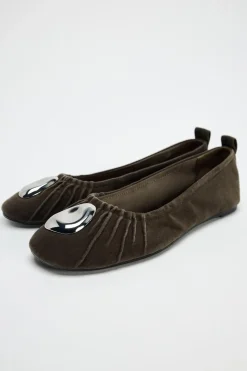 Discount BAILARINA ADORNO METÁLICO Mujer Zapatos