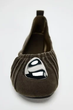 Discount BAILARINA ADORNO METÁLICO Mujer Zapatos