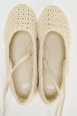Sale BAILARINA ATADA CROCHET Mujer Zapatos