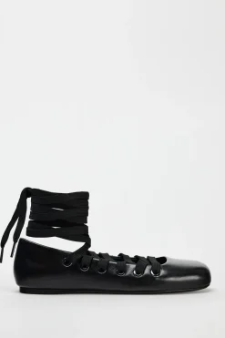 Best BAILARINA CORDONES PIEL Mujer Zapatos