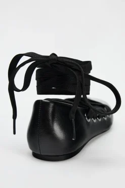 Best BAILARINA CORDONES PIEL Mujer Zapatos