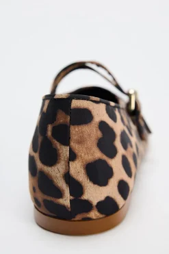 Online BAILARINA DOBLE TIRA ESTAMPADO ANIMAL Mujer Zapatos