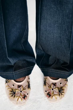 Sale BAILARINA MESH BORDADO FLORES Mujer Zapatos