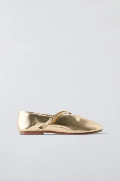 Niños ZARA 6 - 14 Años·Zapatos<BAILARINA METALIZADA