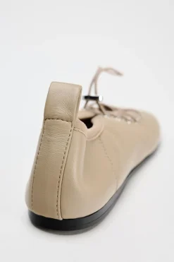 Hot BAILARINA PIEL ACORDONADA Mujer Zapatos