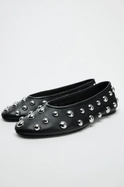 New BAILARINA PIEL TACHAS Mujer Zapatos