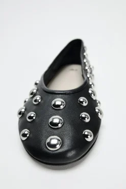 New BAILARINA PIEL TACHAS Mujer Zapatos