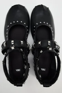 Fashion BAILARINA PIEL TACHAS Mujer Zapatos