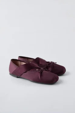 Niños ZARA 6 - 14 Años·Zapatos<BAILARINA RASO CRUZADA