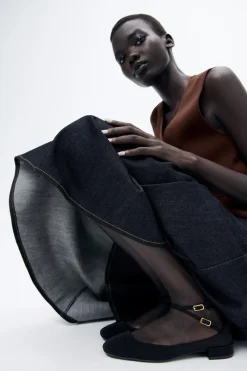 Outlet BAILARINA TEJIDO ATADA Mujer Zapatos