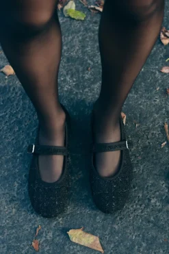 Outlet BAILARINA TEJIDO DETALLE BRILLOS Mujer Zapatos