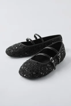 Niños ZARA 6 - 14 Años·Zapatos<BAILARINA TEJIDO DOBLE HEBILLA