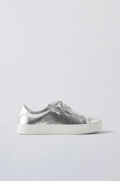 Niños ZARA 6 - 14 Años·Zapatos<BAMBA LAZO BRILLO