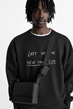 Online BANDOLERA ENGOMADA TEXTURA Hombre Bolsos / Mochilas