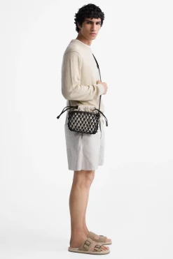 Online BANDOLERA PIEL MACRAMÉ Hombre Bolsos / Mochilas