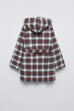 Niños ZARA 1½ - 6 Años·Pijamas|6 - 14 Años·Pijamas<BATA FRANELA CUADROS POLAR
