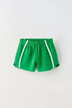 Niños ZARA 6 - 14 Años·Faldas / Bermudas|6 - 14 Años·Total Look<BERMUDA BANDAS CONTRASTE