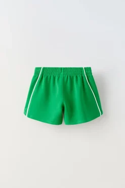 Niños ZARA 6 - 14 Años·Faldas / Bermudas|6 - 14 Años·Total Look<BERMUDA BANDAS CONTRASTE