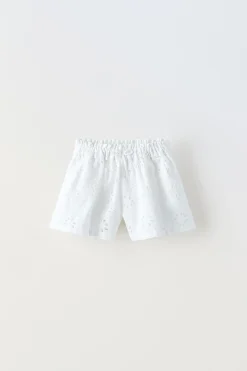 Niños ZARA 1½ - 6 Años·Faldas / Bermudas|6 - 18 Meses·Braguitas / Bermudas<BERMUDA BORDADOS FLORES