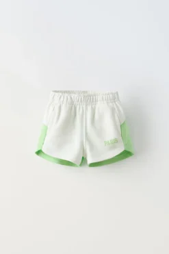 Niños ZARA 6 - 14 Años·Faldas / Bermudas|6 - 14 Años·Total Look<BERMUDA COLOR BLOCK TEXTO