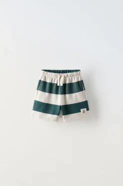 Niños ZARA 1½ - 6 Años·Faldas / Bermudas|1½ - 6 Años·Pantalones / Leggings<BERMUDA CREPE RAYAS