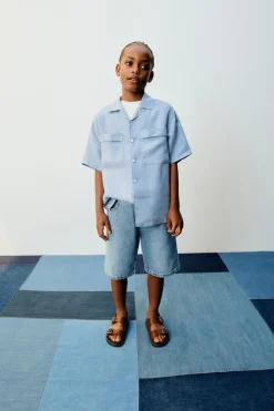 Niños ZARA 6 - 14 Años·Jeans<BERMUDA DENIM BAGGY FIT