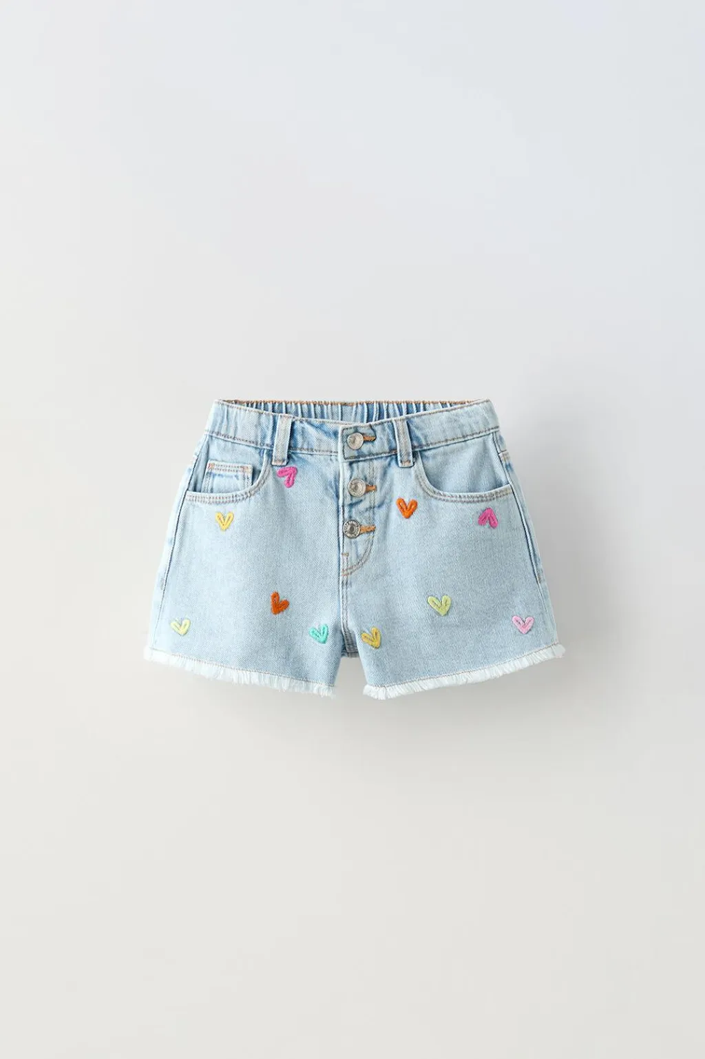 Niños ZARA 1½ - 6 Años·Jeans / Denim|1½ - 6 Años·Faldas / Bermudas<BERMUDA DENIM BORDADO CORAZONES