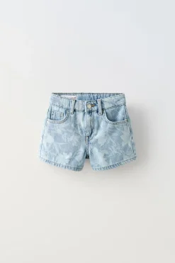 Niños ZARA 6 - 14 Años·Faldas / Bermudas|6 - 14 Años·Total Look<BERMUDA DENIM FLORES