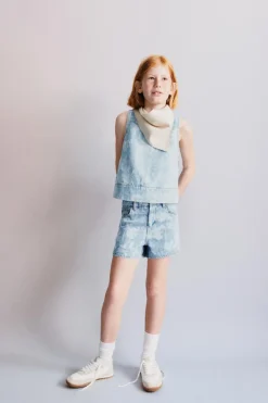 Niños ZARA 6 - 14 Años·Faldas / Bermudas|6 - 14 Años·Total Look<BERMUDA DENIM FLORES