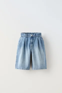 Niños ZARA 6 - 14 Años·Jeans<BERMUDA DENIM FLUIDA GOMAS