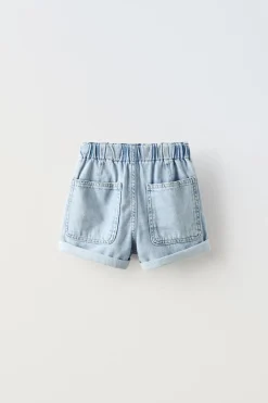Niños ZARA 6 - 14 Años·Faldas / Bermudas<BERMUDA DENIM GOMAS