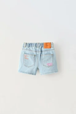 Niños ZARA 1½ - 6 Años·Jeans / Denim|1½ - 6 Años·Faldas / Bermudas<BERMUDA DENIM GRAFFITI MINNIE MOUSE © DISNEY