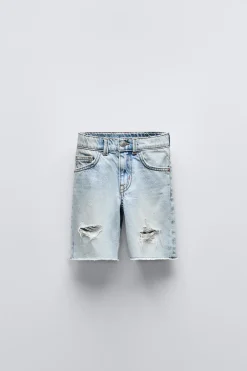 Niños ZARA 6 - 14 Años·Jeans<BERMUDA DENIM ROTOS