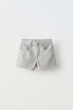Niños ZARA 6 - 14 Años·Faldas / Bermudas<BERMUDA DENIM TACHAS