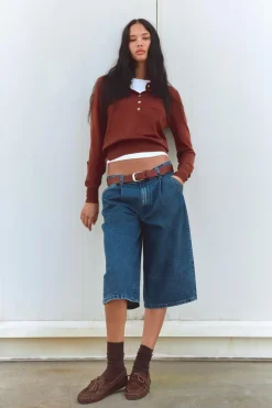 Outlet BERMUDA DENIM TRF Mujer Faldas / Shorts