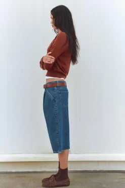 Outlet BERMUDA DENIM TRF Mujer Faldas / Shorts